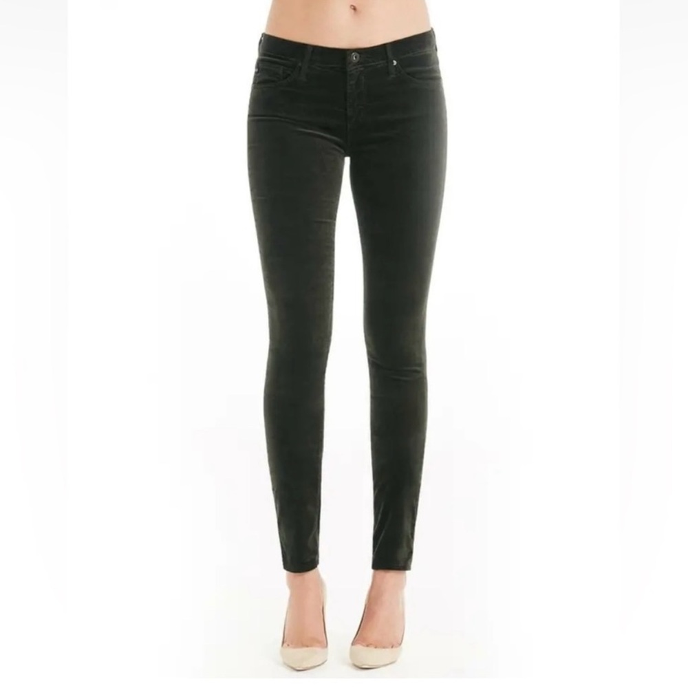 AG ADRIANO GOLDSCHMIED The Legging Ankle Super Skinny - Green Ivy - Sz 25
